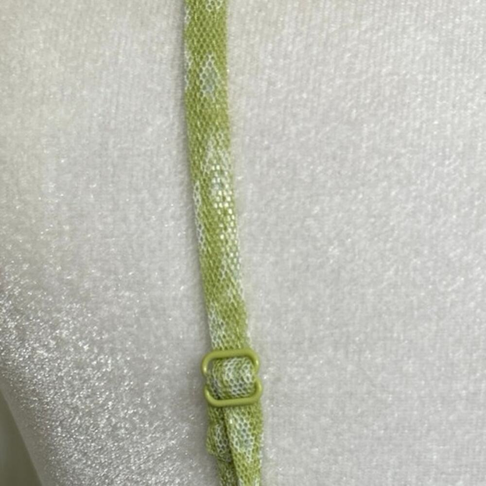 AE Y2K Babydoll Mesh Green Ditsy Floral Mini Dress Small Coquette Fairy Indie - Picture 10 of 13